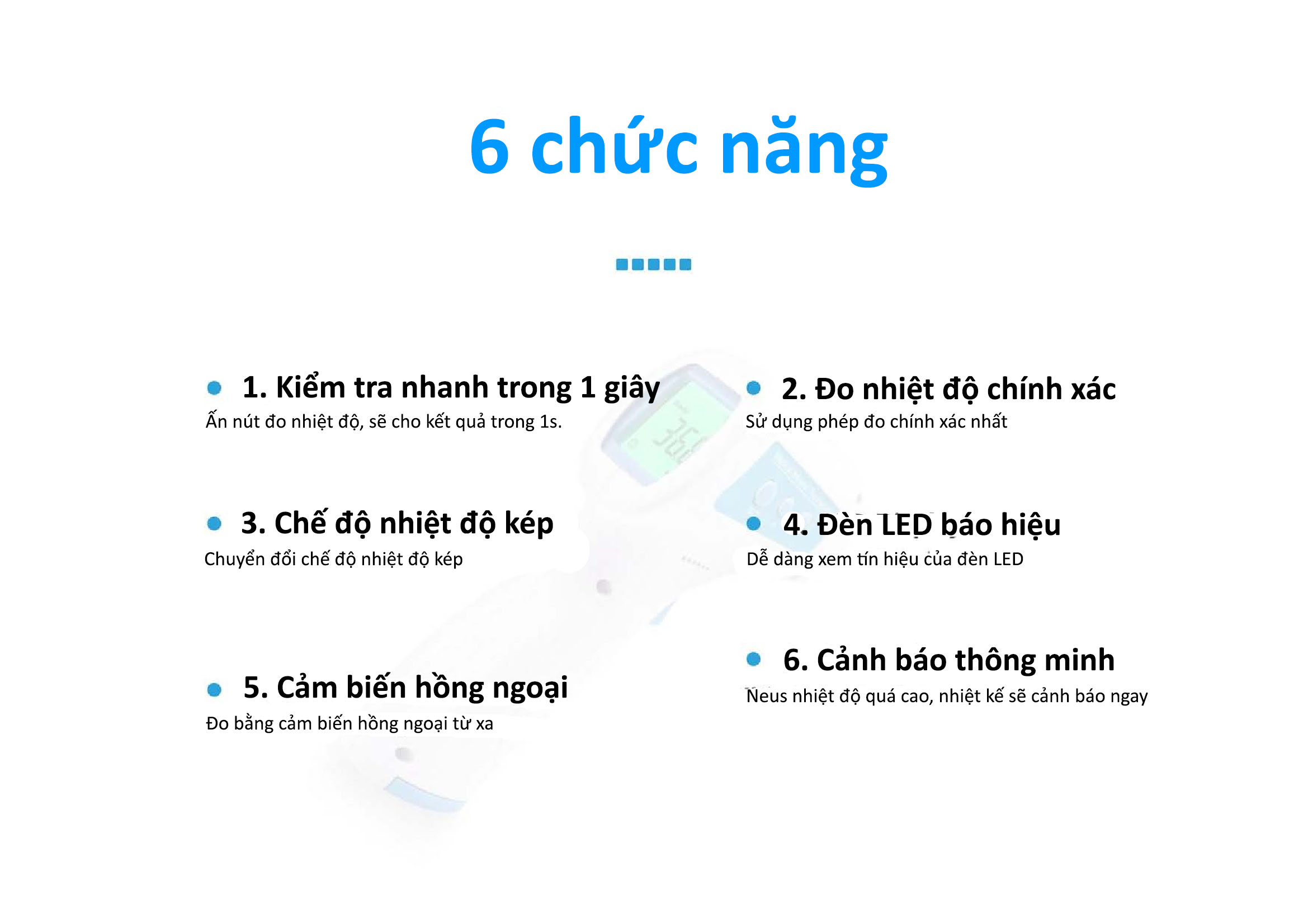 Nhiệt Kế Hồng Ngoại YHKY-2000 Đo Nhiệt Độ Không Cần Tiếp Xúc - TẶNG KÈM PIN AAA