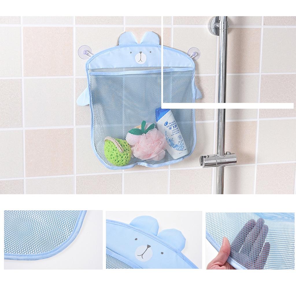Túi treo đồ, Túi lưới lưu trữ đồ dùng nhà tắm Phong cách hoạt hình có giác hút để trong phòng tắm tiện lởi (TBB20)