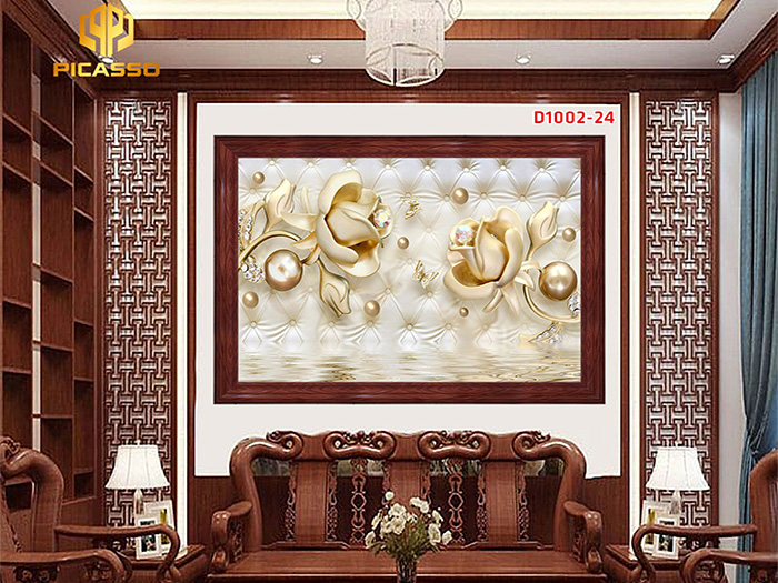 Tranh kính Hoa ngọc D1002 20