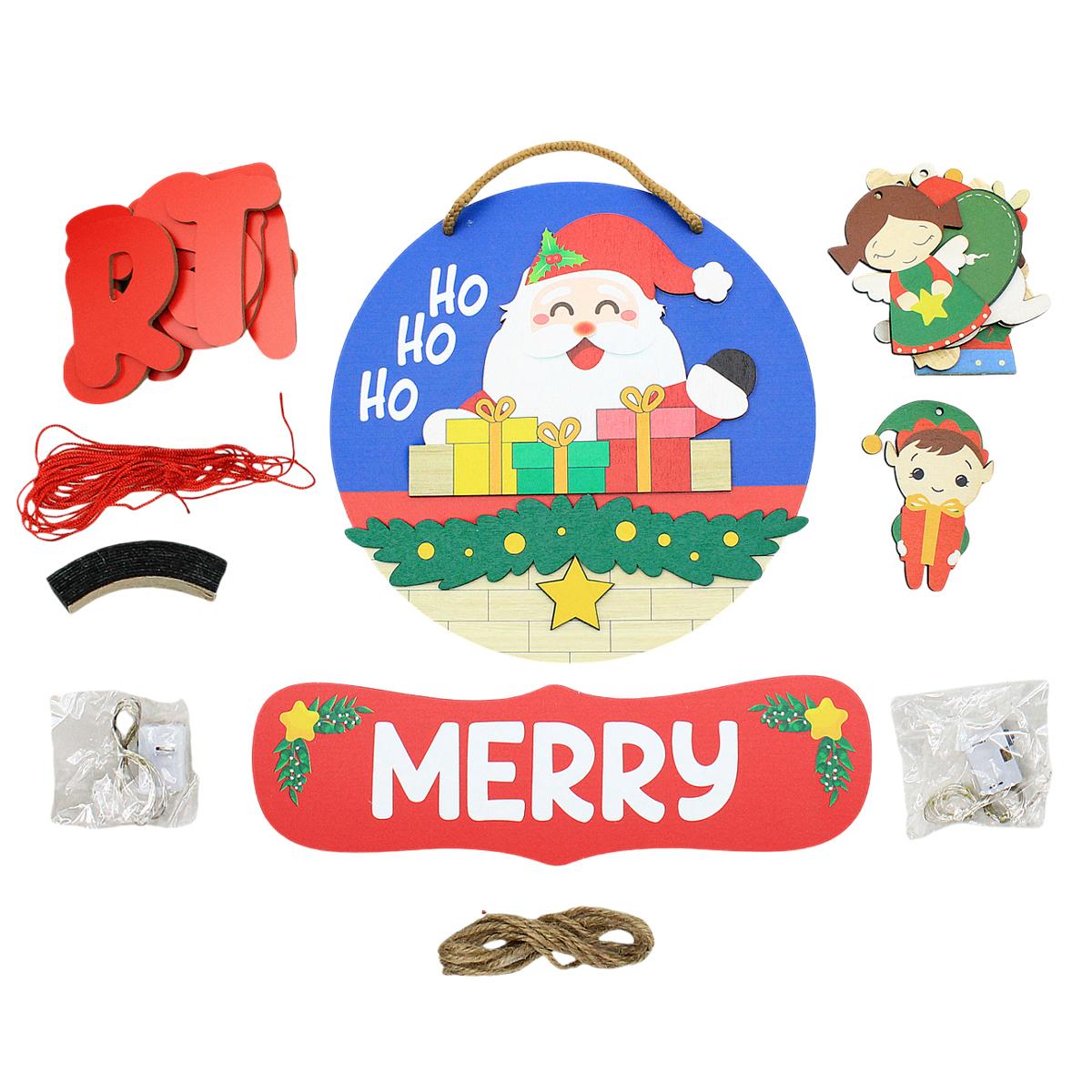 Dây Hình Gỗ Treo Tường Trang Trí Giáng Sinh - Bách Mộc - Ho Ho Ho