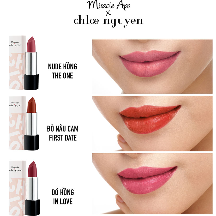 Son Thỏi Lì Miracle Apo x Chloe Nguyễn Holiday Collection Lipstick (4g)