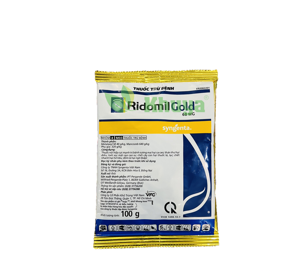 Thuốc trừ bệnh Ridomil Gold 68WG 100gr hàng hiệu Syngenta