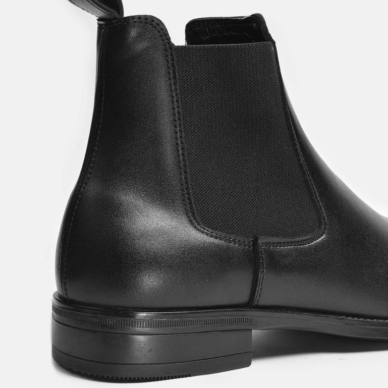 Giày nam boot da kiểu dáng cao cổ - chelsea boots đế cao su chun cô dãn cổ cao - bot nam cổ cao da trơn