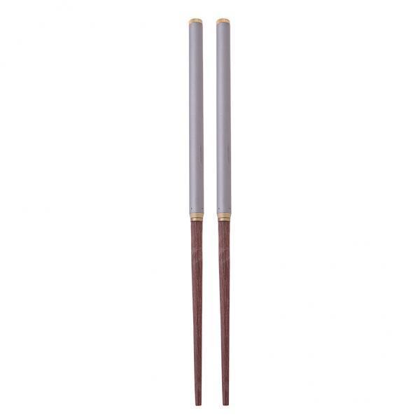 2x Titanium Wooden Foldable Chopsticks Flatware Cutlery Travel Picnic Camping School Office Fishing Travel