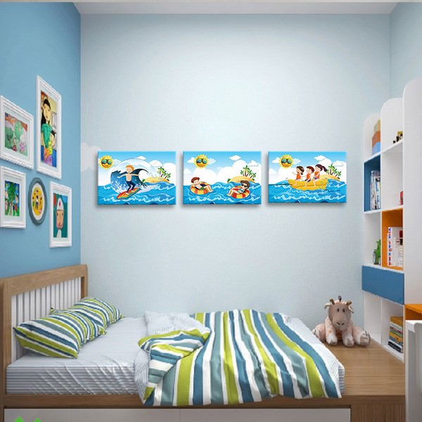 Tranh Treo Tường Canvas Trang Trí Phòng Ngủ  Dành Cho Bé W1191