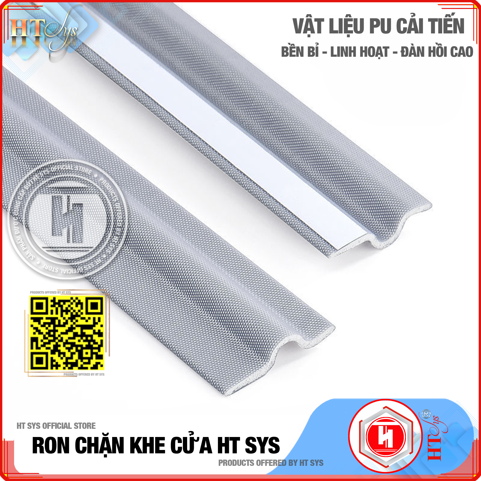 Cuộn Ron Dán Che Khe Cửa,Chân Cửa HT SYS - Chống Nước - Chống Gió Lùa - Chống Ồn - Bụi Bẩn - Ngăn Côn Trùng Cuộn Dài 2 Mét