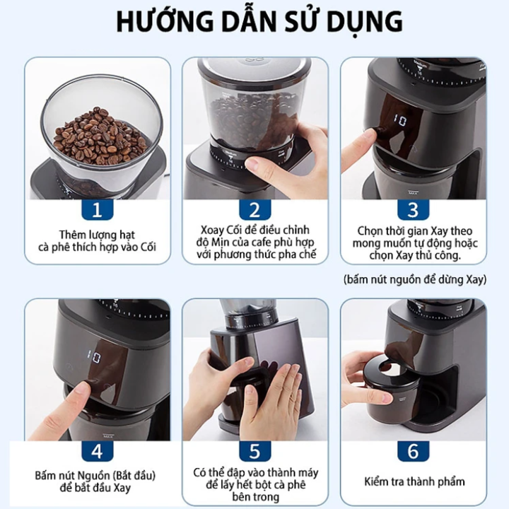 Máy xay hạt cà phê Espresso cao cấp Shardor BD-CG015 -Hàng chính hãng