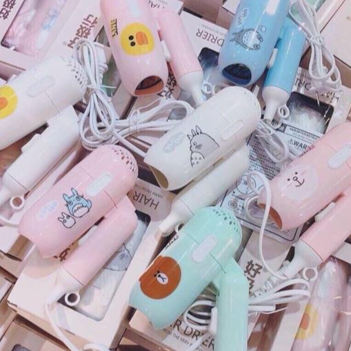 Máy sấy tóc mini hình thú 2 tốc độ gấp gọn