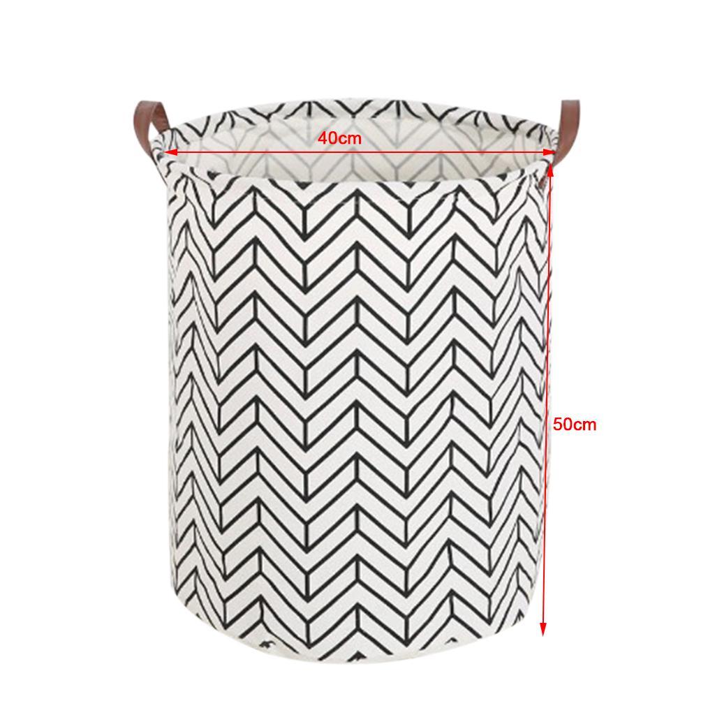 Set 2 Storage Basket Bucket Clothes Laundry Hamper with Handles -Wave