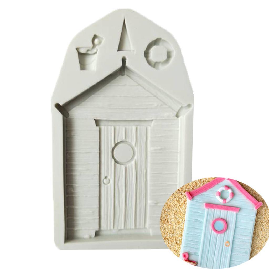 3D Wooden House Silicone Fondant Mould Cake Decorating Chocolate Baking Mold
