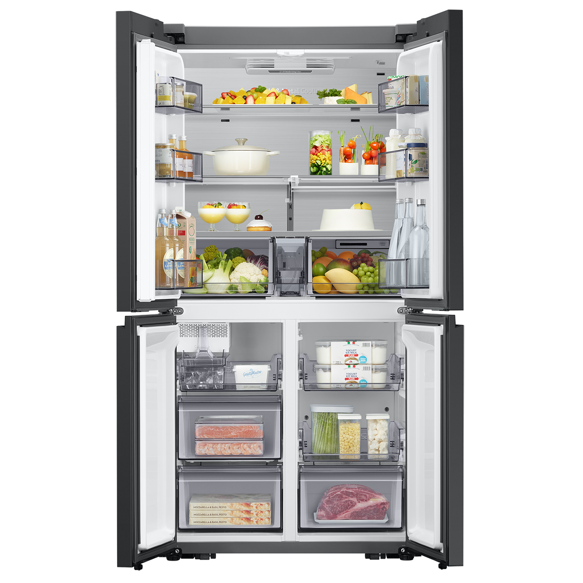 Tủ lạnh BESPOKE Multidoor Samsung Inverter 599L RF60A91R177/SV