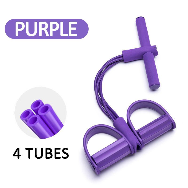 Dây căng căng đa chức năng 6 ống hoặc 4 ống Yoga Ped Peder Band cho chân kéo dài khóa đào tạo độ trễ Color: 6 strands of blue
