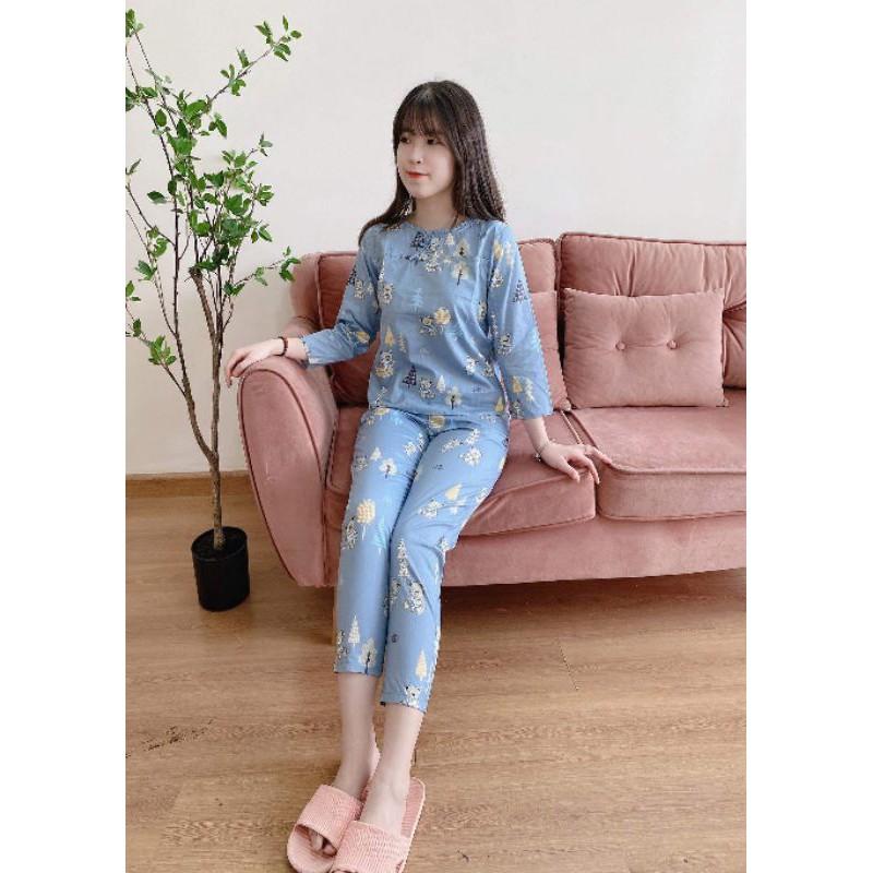 Quần áo mặc nhà, đồ ngủ, sau sinh nơ cổ siêu xinh
