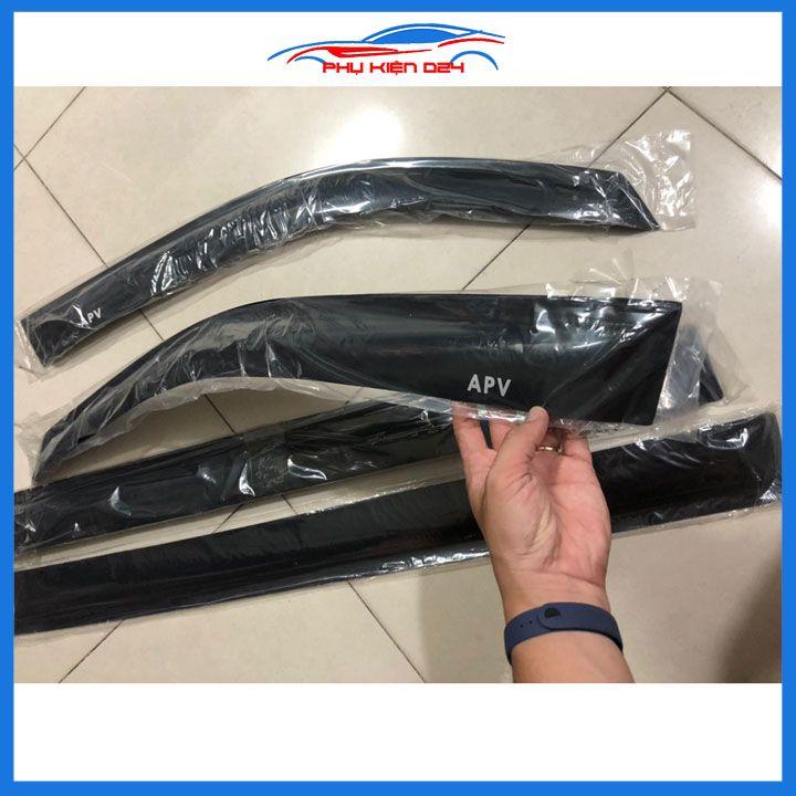 Vè che mưa ô tô Suzuki APV 7 Chỗ Vè Đen, nhựa ABS cao cấp chắn mưa, cản bụi, trang trí xe hơi