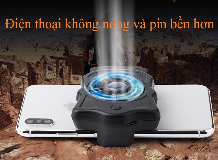 QUẠT TẢN NHIỆT ĐIỆN THOẠI P9, TẢN NHIỆT NHANH KHÔNG BỊ NÓNG PIN (tặng kèm 2 nút bảo vệ đầu sạc