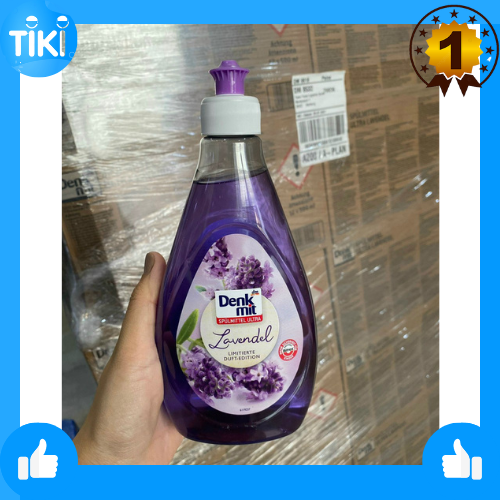 Nước rửa bát Denkmit 500ml hương Lavendel phiên bản mới nhất của denkmit, cho bát đĩa sạch dầu mỡ, mùi hương nhẹ nhàng, an toàn da tay.