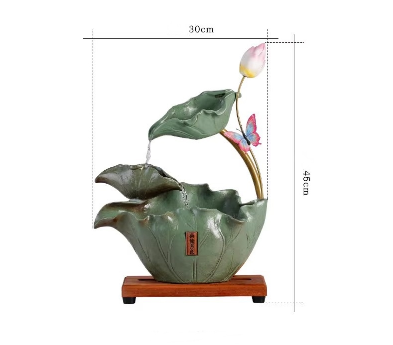 Thác Nước Phong Thủy Hoa Sen Hồ Điệp_ Hàng chính hãng