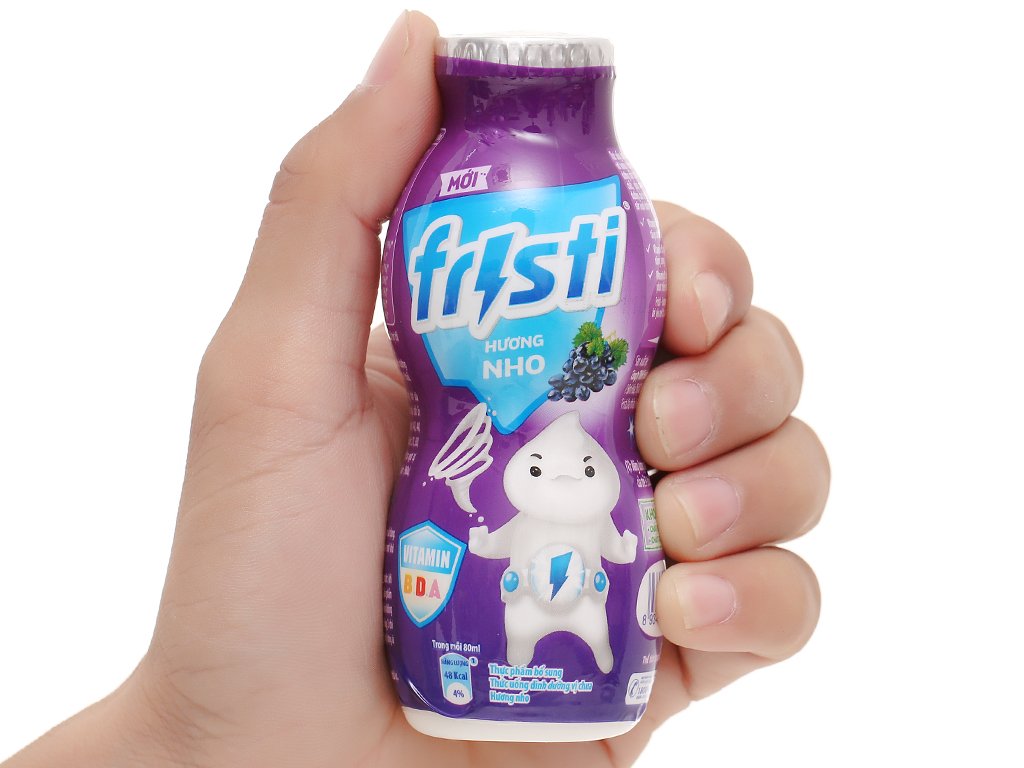 Tặng 1 Balo fristi - Combo 3 Thùng Sữa Chua Uống Fristi Hương Nho - 48 Chai 80ml