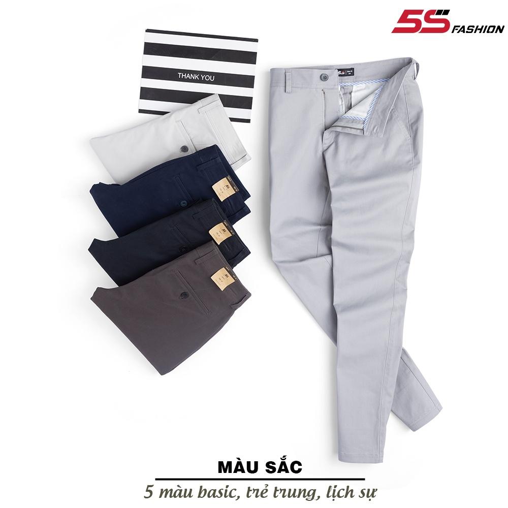 Quần Kaki Dài Nam 5S Basic, Chất Liệu Mềm, Thoáng Mát, Phom Slimfit, Chống Phai Màu, Độ Bền Cao