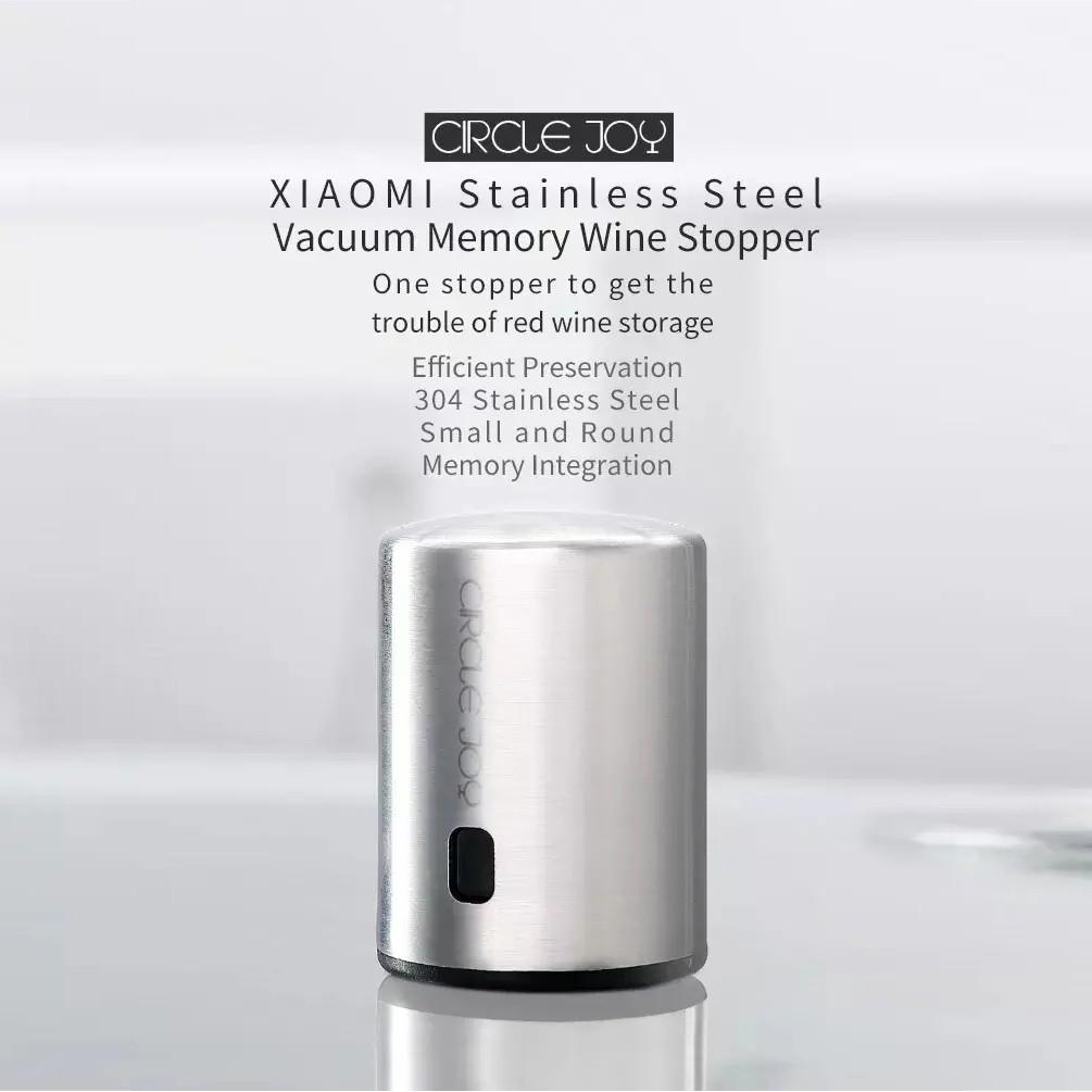 Nút Chặn Chân Không Chai Rượu Circle Màu Đen Bằng Abs Hàng nhập khẩu