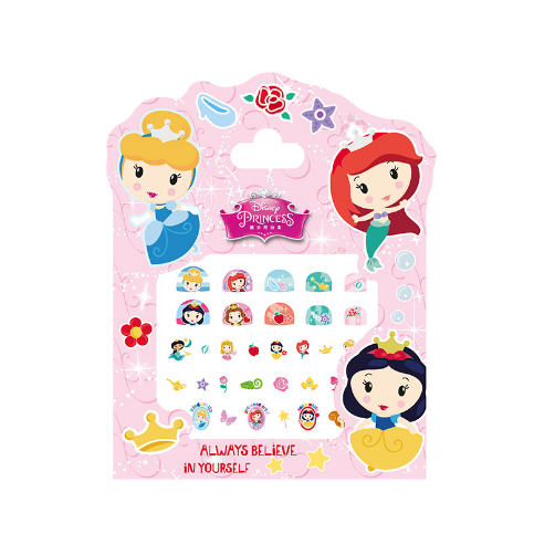Combo 5 tờ Nail Sticker ngẫu nhiên , miếng dán móng tay hoạt hình kiểu vuông Frozen Princess Tsum Unicorn Minnie Sofia cho trẻ em 002