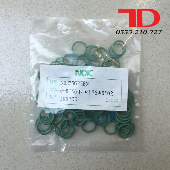 100 vòng đệm cao su NOK, Oring cao su 14X1.78X6