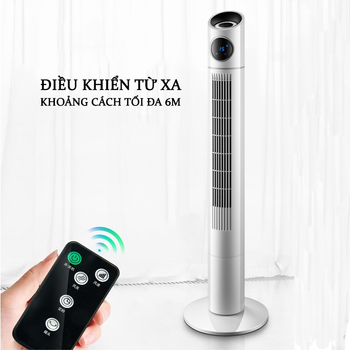 Quạt đứng không cánh cao cấp có điều khiển hiển thị đèn Led