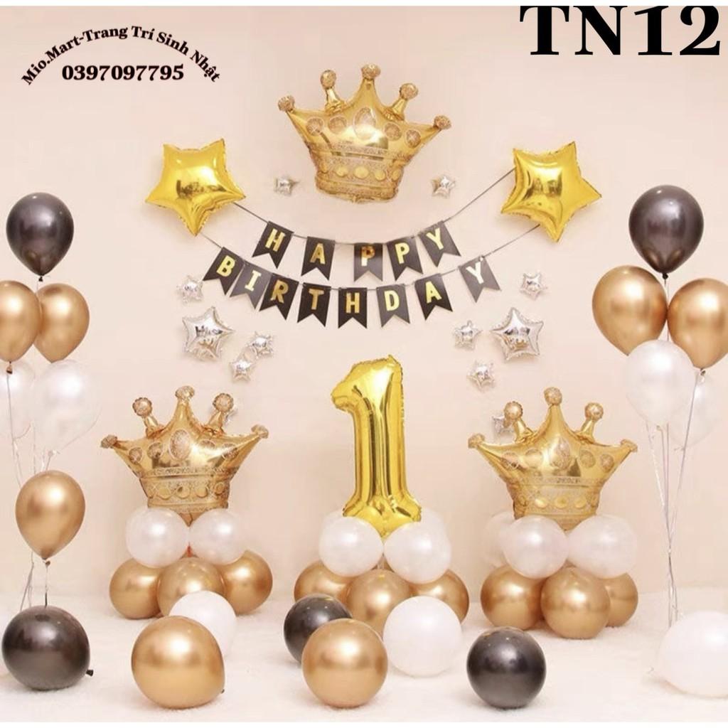 Set Trang Trí Sinh Nhật Happy Birthday + 50 Bóng Bay Siêu Đáng Yêu BB23