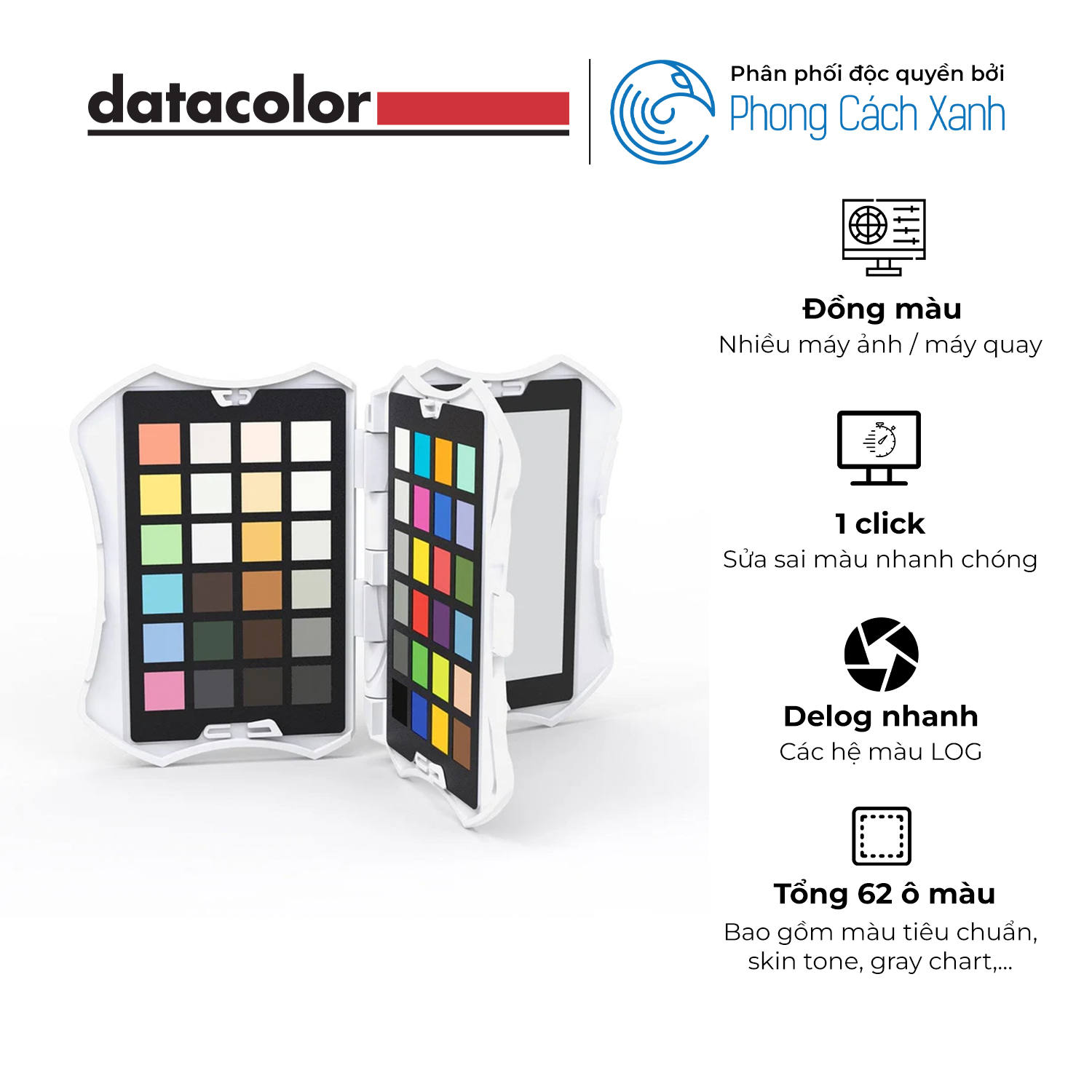 Cân màu cảm biến máy chụp / máy quay Datacolor Spyder Checkr Photo V2 - Hàng Chính Hãng