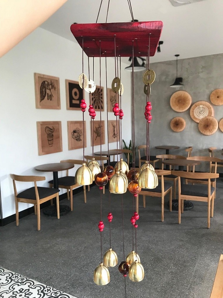 Chuông gió 13 chuông -  đế vuông tăng cường vận may