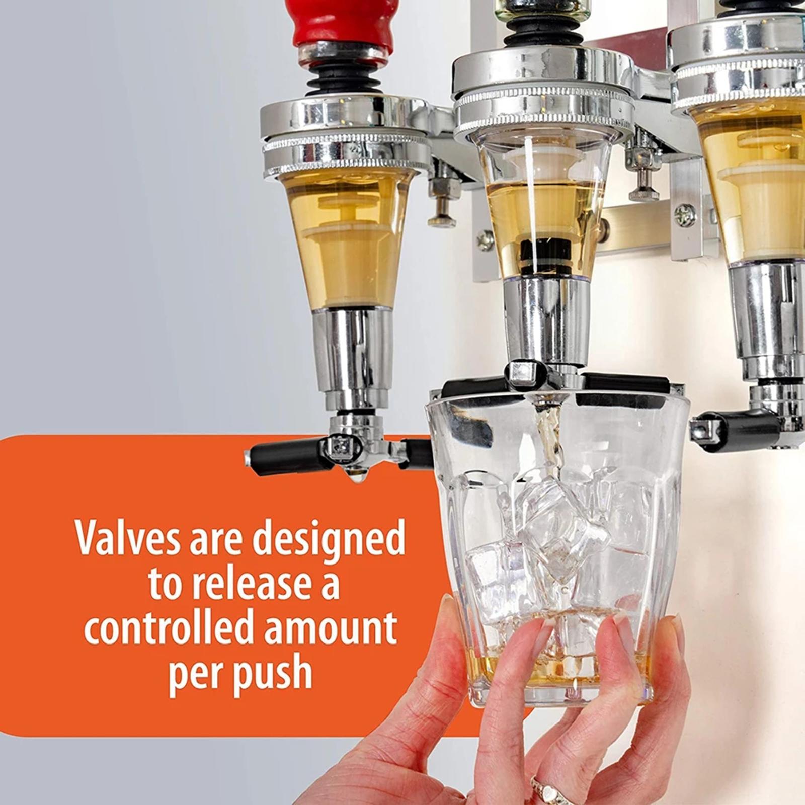 6 Bottle Liquor Dispenser Drink Dispenser for Cocktails Shots Party Kitchen