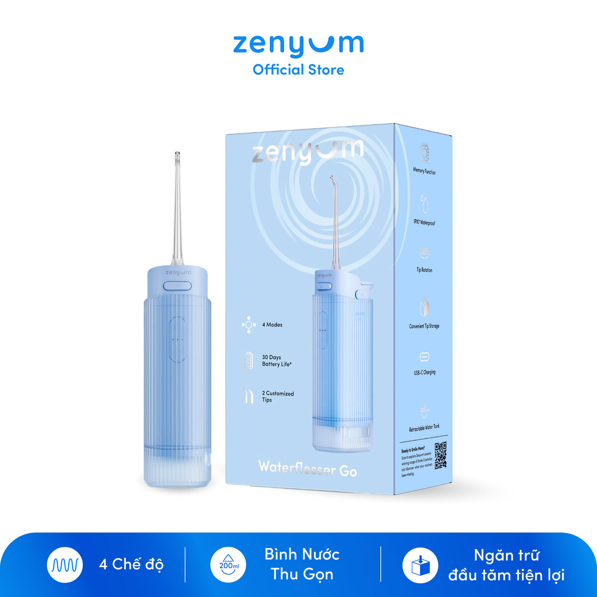 [MỚI] Máy Tăm Nước Zenyum Waterflosser Go