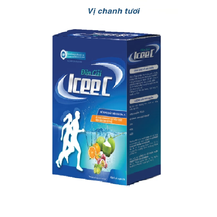 Hộp 5 Gói Bột Pha Nước Uống Và Bù Chất Điện Giải ICEE C Vị Chanh Tươi - Mỗi Gói Pha 500Ml Nước