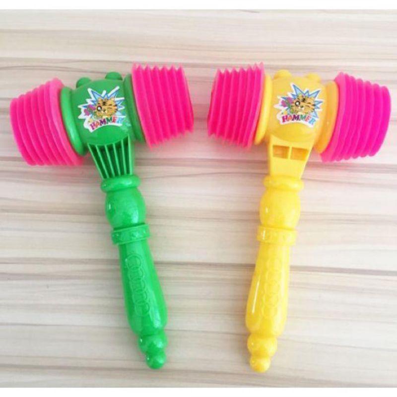 Búa nhựa đồ chơi cho bé, búa nhựa kêu chíp chíp, búa đập 2 đầu màu sắc hài hòa