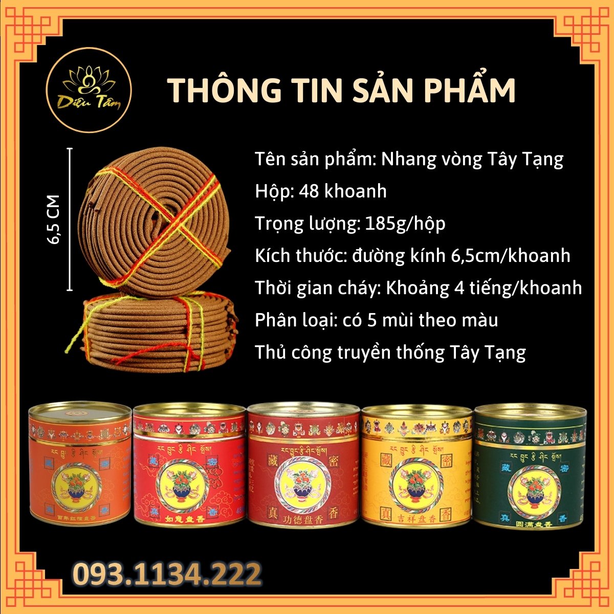 Trầm hương hương vòng Tây Tạng, thành phần nhang trầm hương sạch và thảo dược xông nhà đồ thờ cúng phong thủy