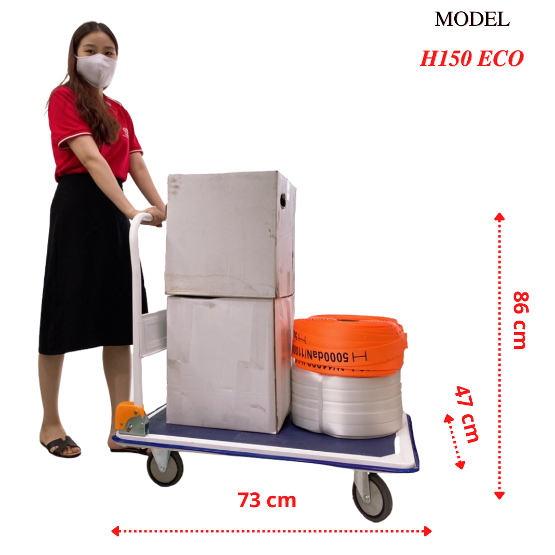 Xe đẩy hàng HLVINA H150 bánh cao cấp êm ái ít ồn