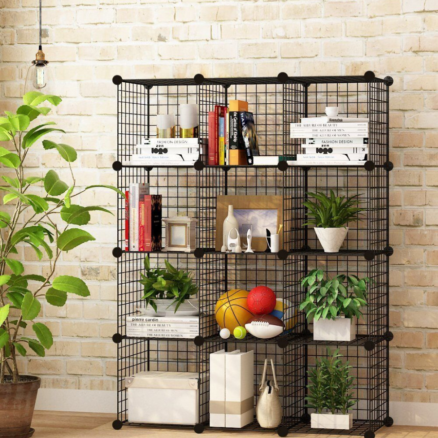 Tủ lưới thép lắp ghép đa năng 12 ô