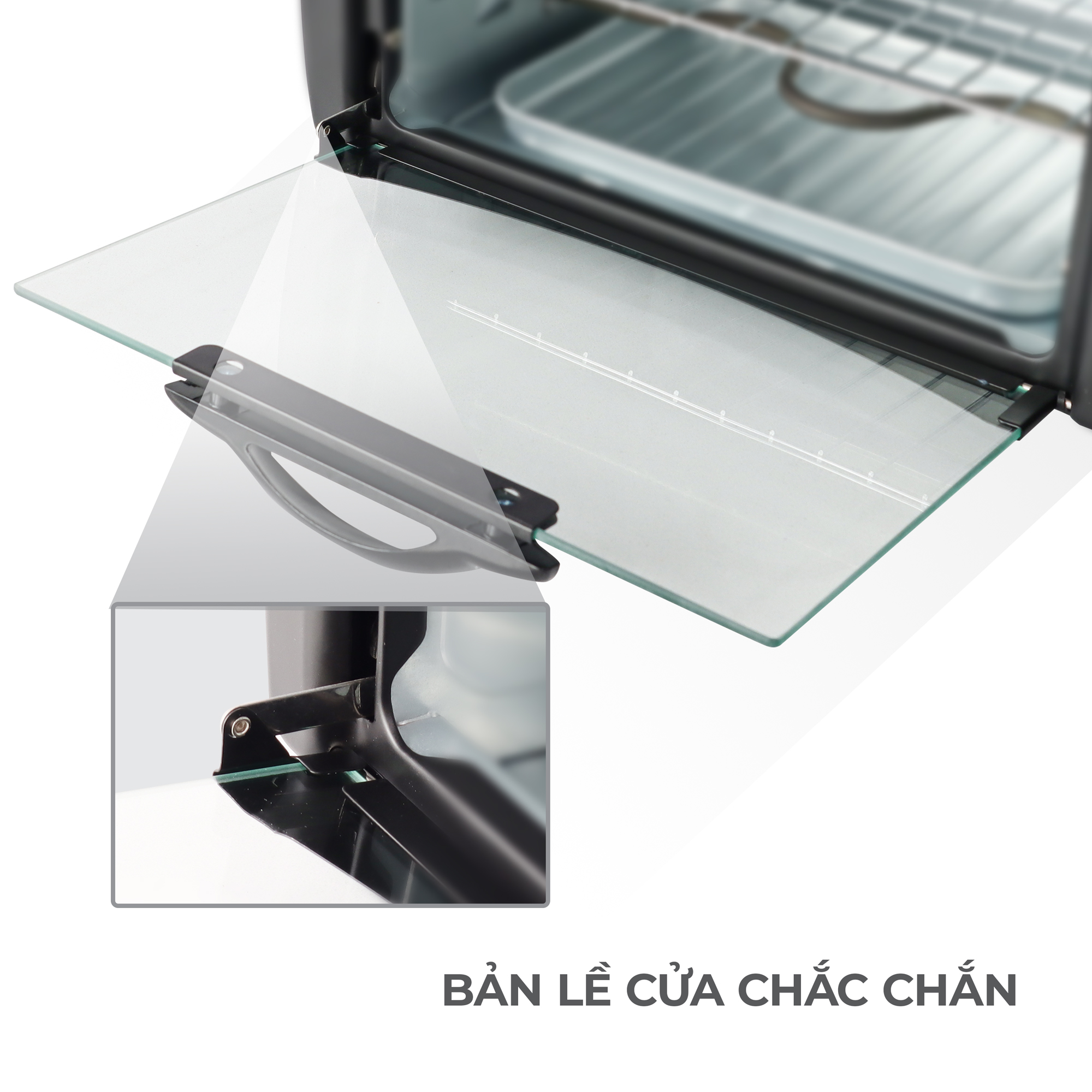 Lò nướng mini đa năng LEBENLANG, công suất 800W, dung tích 12l, LBMT8683S - hàng chính hãng