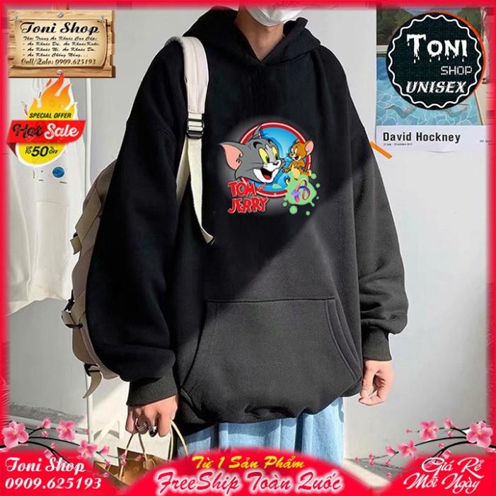 ÁO HOODIE TOM AND JERRY Nỉ Ngoại Cao Cấp - In Pet Siêu Bền Siêu Đẹp (HD6080 - Kèm Ảnh Thật) (TONI SHOP)