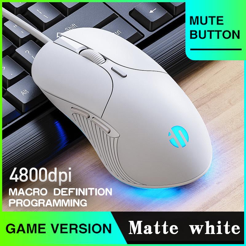 Nghề Nghiệp Chuột Chơi Game Có Dây 6 Nút 4800 DPI Quang Chuột Máy Tính Cổng USB Cho Máy Tính Laptop Game Thủ Chuột Tắt Tiếng Có Dây chuột