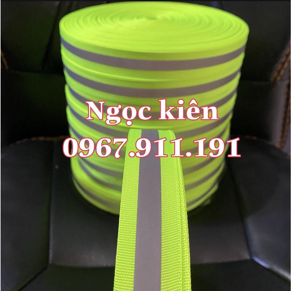VẢI DẠ CÓ PHẢN QUANG SỌC XÁM BẢN 2,5 CM DÀI 100 MÉT
