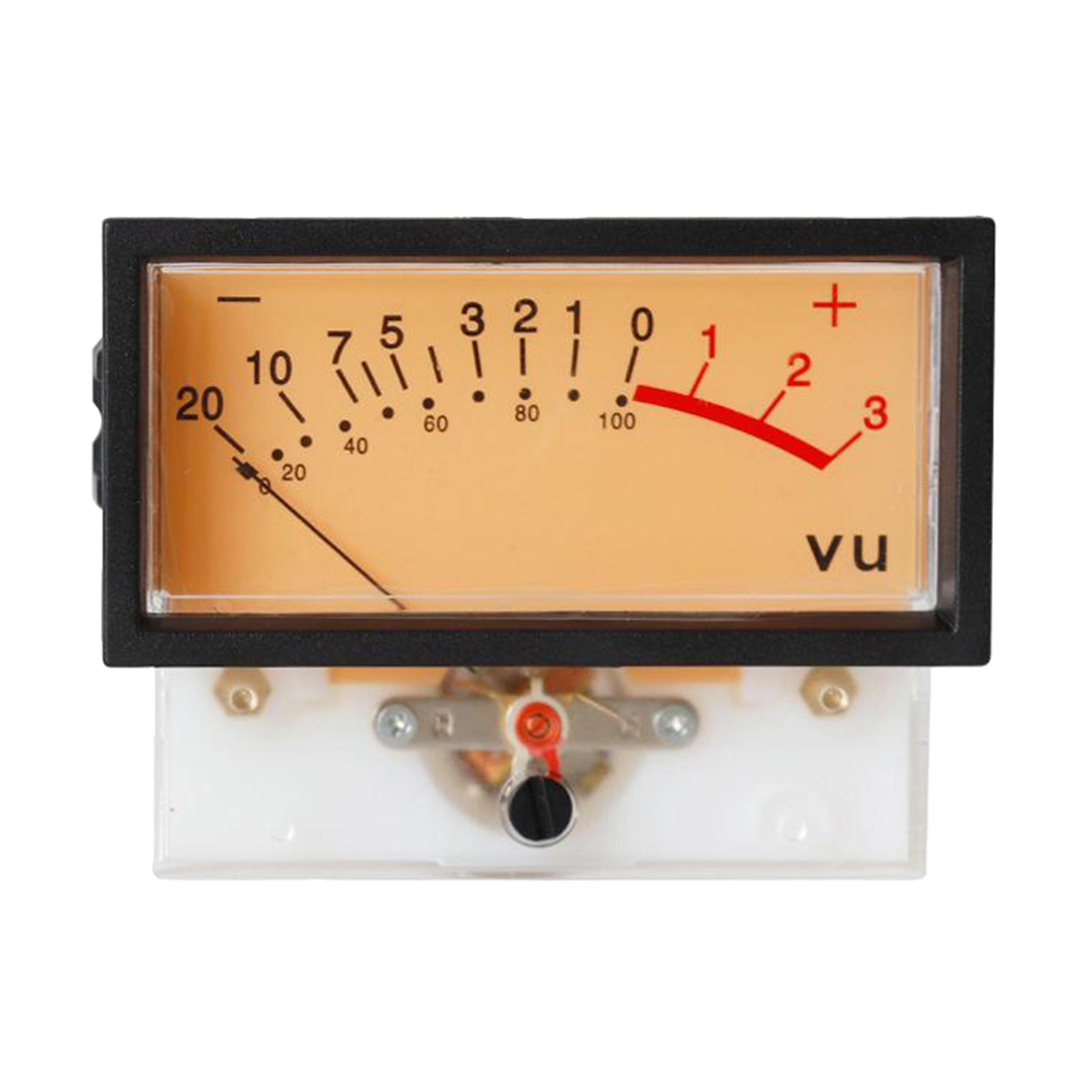 2pcs High Precision VU Meter DB Level Header Audio Meter Chassis with Backlight Input: 1000uA±5%