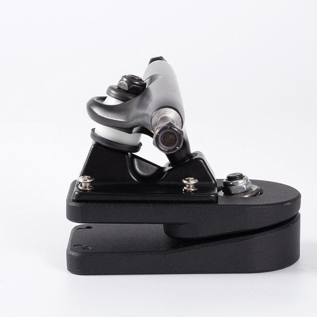 Alloy Skateboard Trucks 6.25 Hanger with Pads Set of 2 Polished Black