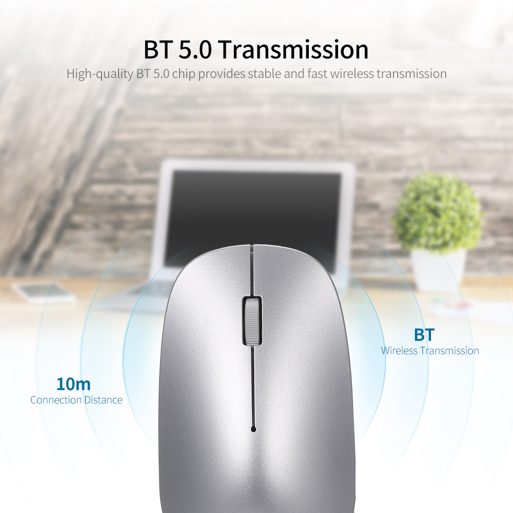 Chuột Không Dây BT 5.0 Siêu Mỏng Tiện Dụng Cho Máy Tính Để Bàn Máy Tính Xách Tay Của Văn Phòng Tại Nhà