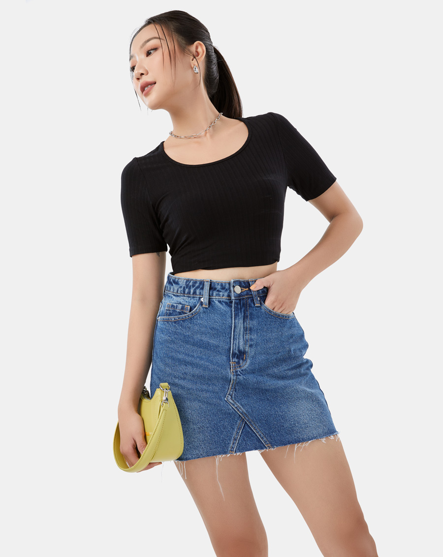 Váy nữ thời trang JUNO Mini Denim Skirt JNVLU011