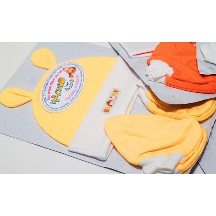 Set 5 bộ nón và vớ đủ màu tai thỏ 100% cotton giao màu ngẫu nhiên