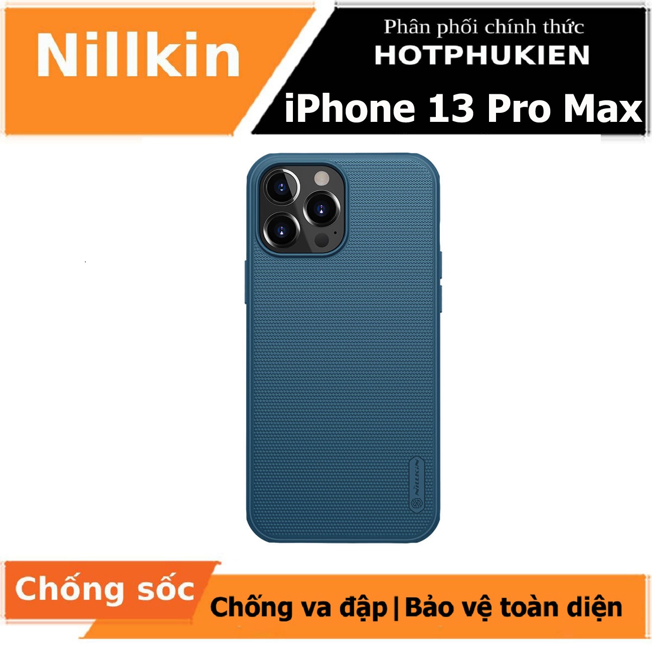 Ốp lưng cho iPhone 13 Pro Max chống sốc mặt lưng nhám hiệu Nillkin Super Frosted Shield Pro cho khả năng chống sốc cực tốt, chất liệu cao cấp, mặt lưng nhám sang trọng - Hàng nhập khẩu