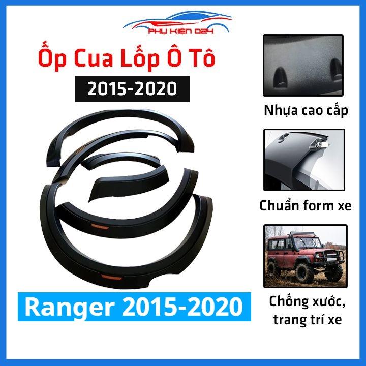 Bộ ốp cua lốp xe ô tô Ranger Led Biturbo 2015-2016-2017-2018-2019-2020 trang trí bảo vệ lốp xe