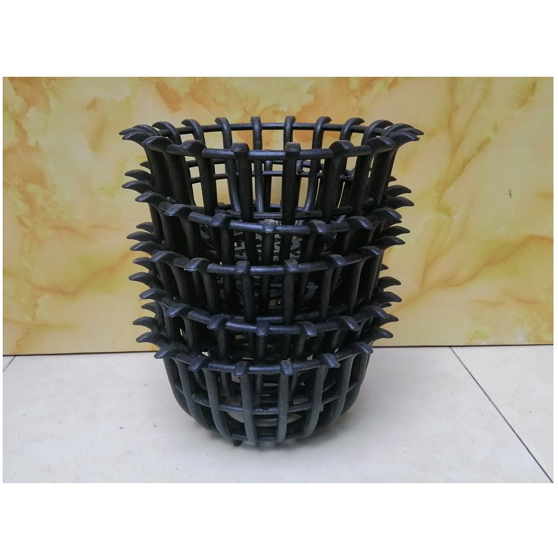 5 CHẬU GỈA GỖ TRỒNG LAN DẤU HỎI FI23 MÀU ĐEN