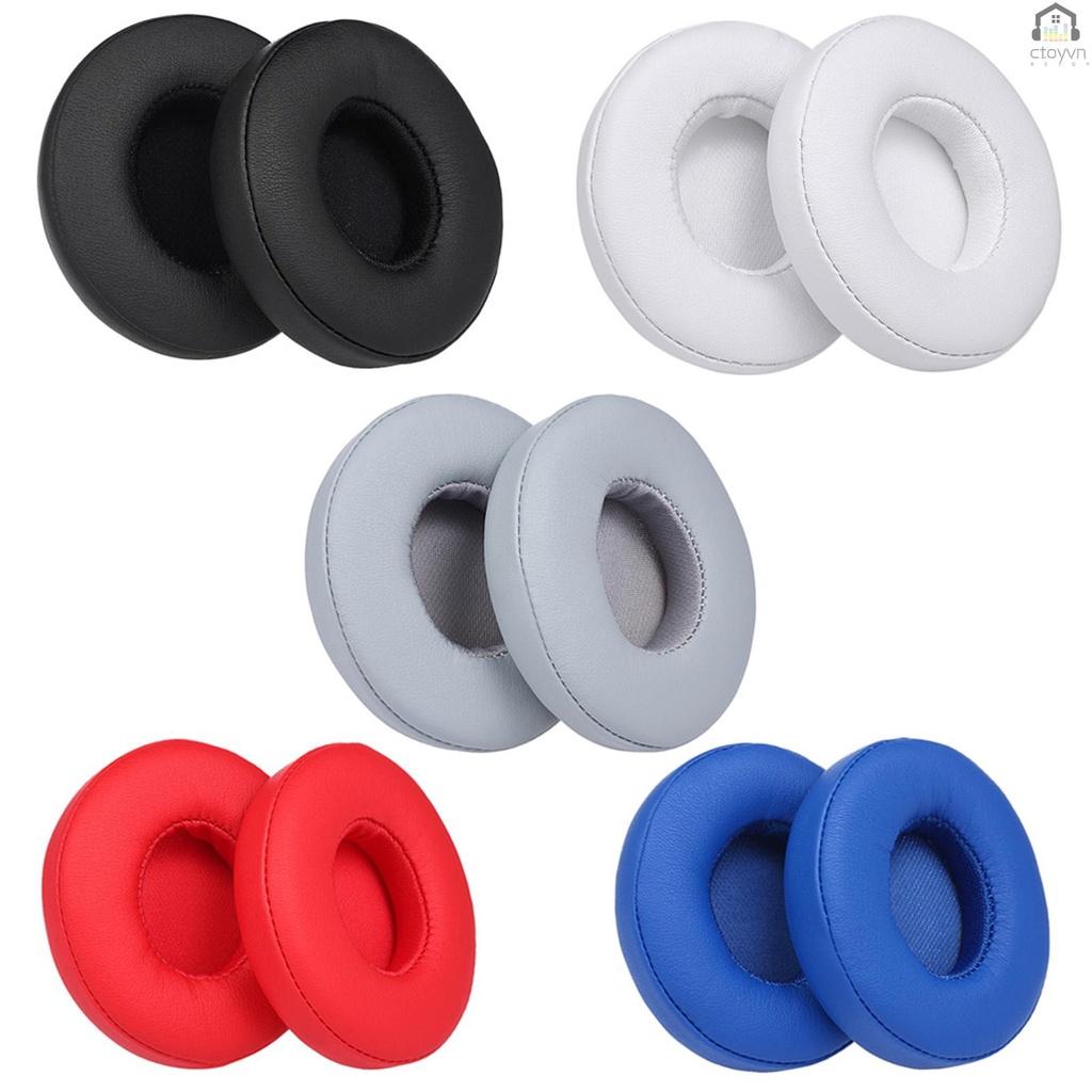 Set 2 miếng đệm tai nghe thay thế màu đen cho tai nghe không dây Beats Solo 2 / 3